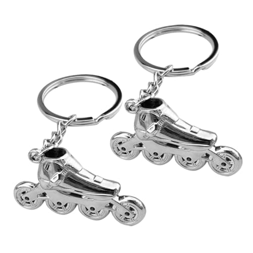 Porte clé patin à roulettes et pendentif roller rétro pour décoration sac à main