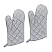 New Star Commercial Grade Silicone cloth Oven Mitts, up to 200F, 13-Inch, Set of 2