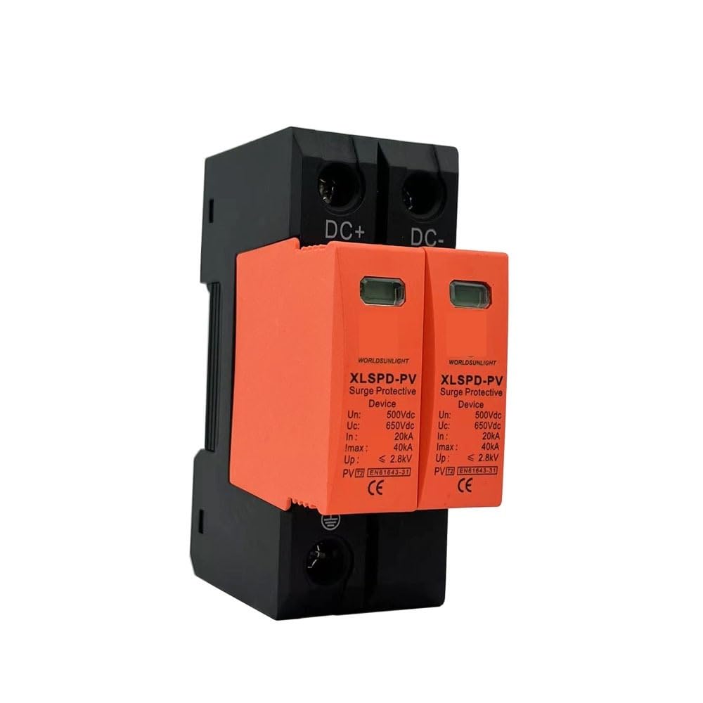 DC SPD DPS 2P 20-40KA 600V 800V 1000V urządzenie przeciwprzepięciowe ogranicznik niskiego napięcia dom szyna DIN 2-biegunowy ochraniacz XLSPD-PV (2P 1000V)