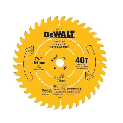 DEWALT Miter Saw Blade, Precision Trim, 7-1/4-Inch, 40-Tooth (DW7114PT) - image 1