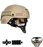 iMeshbean® MICH 2000 Style ACH Tactical Helmet with NVG Mount and Side Rail Adjustable Sponge...