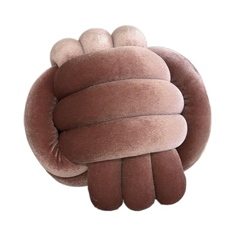 XIUsheUA Cojín Anudado a Mano Cojín de Bola Anudada Tres Hilos, Tejido a Mano, Terciopelo Dorado, for Ventana salediza(Dark Pink)