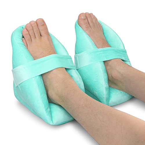 Nyortho Heel Protector Cushion, 1 Pair - Quilted Foot Pillows For Pressure Sores, Bed Sores, Injuries - Heel Protectors For Standard Size Or Bariatric Patients - Extra Gentle Velvet Fabric #TOP1