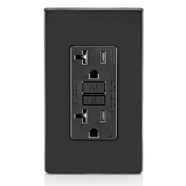 Leviton GFCI Outlet, 20 Amp, Self Test, Tamper-Resistant with LED Indicator Light, Protection from Electric Shock and Electrocution, GFTR2-E, Black by Leviton - Image 7