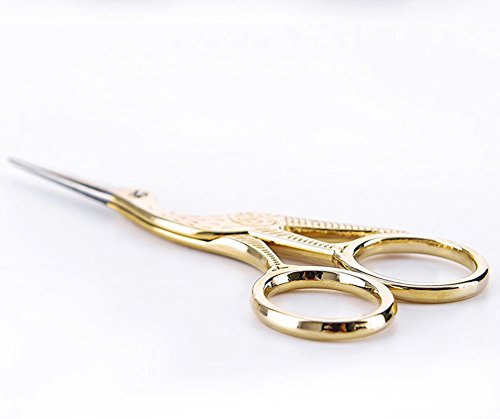 Bihrtc Gold Vintage Plum Blossom Scissors And Classic Crane Design Sewing Scissors For Embroidery, Sewing, Craft, Art Work & Everyday Use #TOP5