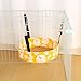 Cat Hammock Cat Hanging Bed for Cage, Adjustable Straps, for Kennel Chair with Metal Frame, for All Seasons (Yellow, L)