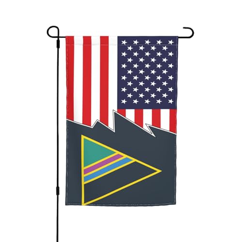 Flag Of Civic Center, Denver And America Garden Flag 12x18 Inch Double Sided Home Decor Yard Outdoor Garden Welcome Banner