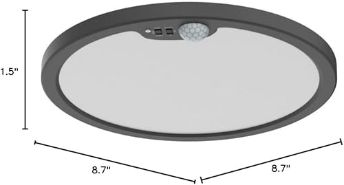 Miniatura 8 de BLNAN Lámpara de techo con sensor de movimiento con cable, 8.7 pulgadas, 3000 K, 4000 K, 5000 K, seleccionable, activada por movimiento, lámpara de