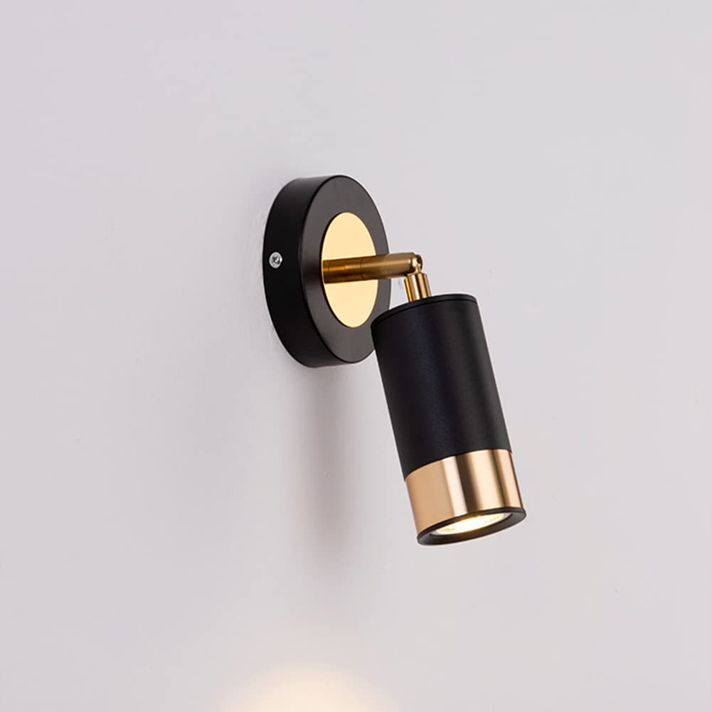 SXECAEPS Wall Lamps Sconces Light Indoor 5w Led 3000k Warm White Modern Rotatable Metal Decorative Sconce Lamp for Living Room Bedroom Hallway Corridor(B)