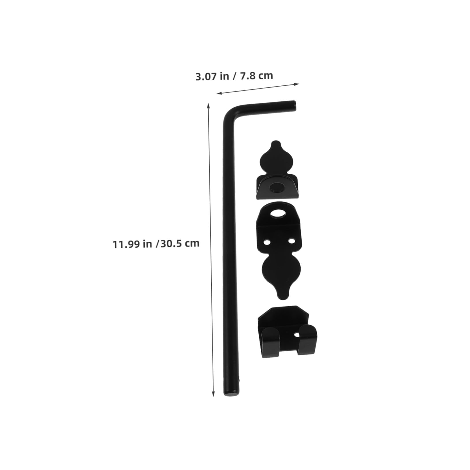 Boulon de Canne Robuste 12 Pouces pour Portail, Lot de 2