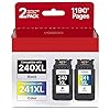 cartuchos de tinta PG-240XL/CL-241XL compatibles para Canon 240XL 241XL Pack combinado, cartucho de tinta 240XL y 241XL para impresora Canon PIXMA MG3620 MG3600 TS5120 MG3120 MG3520 MX472 (2