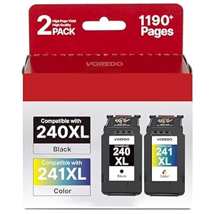 cartuchos de tinta PG-240XL/CL-241XL compatibles para Canon 240XL 241XL Pack combinado, cartucho de tinta 240XL y 241XL para impresora Canon PIXMA MG3620 MG3600 TS5120 MG3120 MG3520 MX472 (2