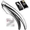 No Peeling Required Garlic Press Stainless Steel with Detachable Handle for Fine Mincing - Premium Garlic Mincer Tool, Rust-Proof, Easy to Clean, Dishwasher Safe Garlic Crusher with 5-Year Warranty