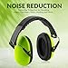 MEDca Hearing Protection Ear Muffs - Lime Green Hearing Protection and Noise Cancelling Reduction Safety Ear Muffs, Fits Children and Adults, Perfect for Shooting, Hunting, Woodworking and More