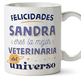 MUGFFINS Tazas Personalizadas para VETERINARIA mujer - En Español - Mejor del universo - 11 oz / 330 ml - Regalo Personalizable original y divertido