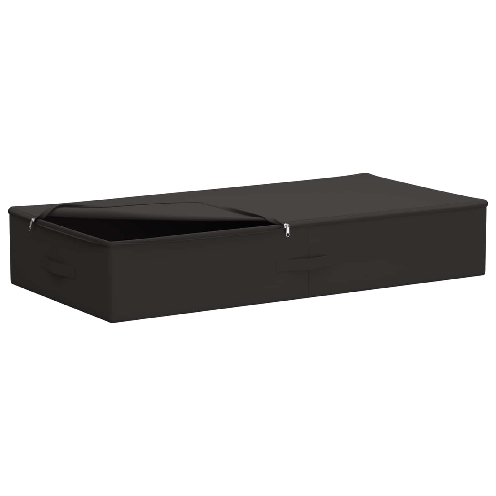 Gecheer Aufbewahrungsbox 2 pcs Anthrazit 90 x 48 x 15 cm Vliesstoff, Faltbare Stoffbox mit Deckel & Verstärkten Griffen Kleiderbox für Schrank Regal Kleidung42024593