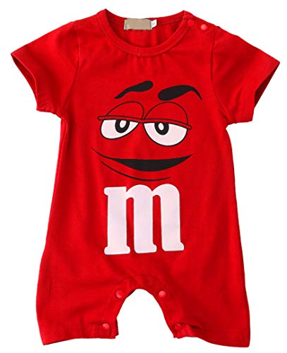 Bebé ReciéN Nacido Bebé NiñO NiñA Manga Corta O-Cuello Cejas Cara ImpresióN De Dibujos Animados Mameluco Mono Traje Ropa Cover