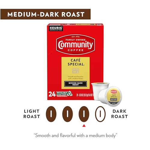 Image of Community Coffee Cafe Special 72 Count Coffee Pods, Medium-Dark Roast, Compatible with Keurig 2.0 K-Cup Brewers, 72 Count (Pack of 1)