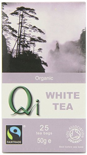Image of QI HERBAL HEALTH Organic Fairtrade White Tea 25bags (PACK OF 6)