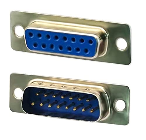 ERH India (1 Pair) 2 Rows Solder Type Plug D-SUB Male and Female Pair Plug RS232 DB15 Serial VGA 15 Pin for Soldering Socket Connector DB15 Connector Male and Female Pair rs232 Connector (B09QJRNPY8) Amazon Price History, Amazon Price Tracker