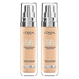 L'Oreal Paris DOUBLE Foundation For Face, Skincare Infused With Hyaluronic Acid, True Match Hydrating Liquid Foundation For All Skin Tones, Spf 16, 3N Creamy Beige, 30 Ml