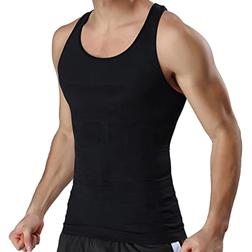 Camisa de compresión para hombre WBYSFR faja reductora adelgazante para gimnasio