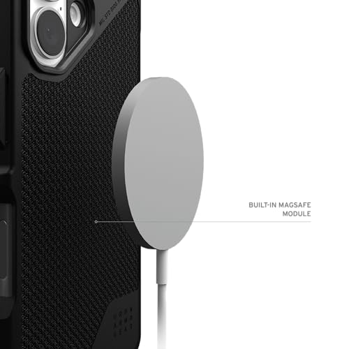 Image of Urban Armor Gear UAG Metropolis LT Magnetic Compatible, Feather-Light Protective Case /Cover Designed for iPhone 16 Plus (6.7-Inch) (2024) (Military Drop Tested) - Kevlar Black