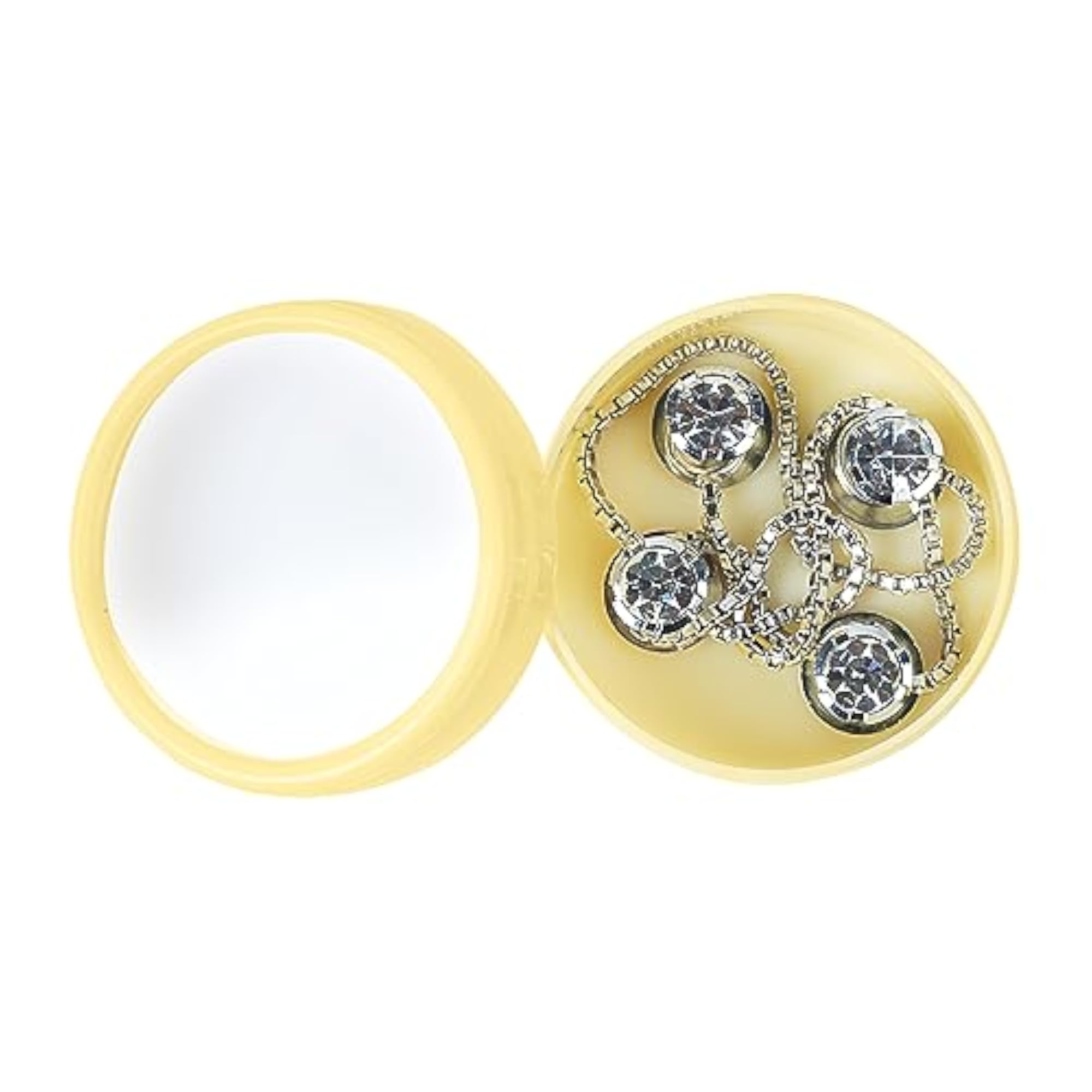 Designer Star Silver Plated Zirconia Buttons, Unisex