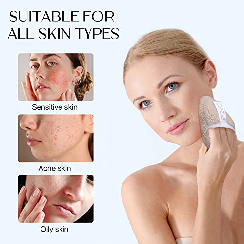 KinHwa Abschminkpads Weich Schonend Mikrofaser Kosmetikpads Abschminken Nur Mit Wasser 12 Pack Braun