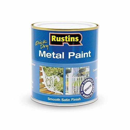 RUSTINS MPWH500 Quick Dry Metal Paint White 500 ml (Pack of 1)