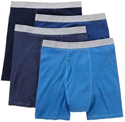 Stafford 4 Pack Boxer Briefs 100% Cotton (Small, Blues)