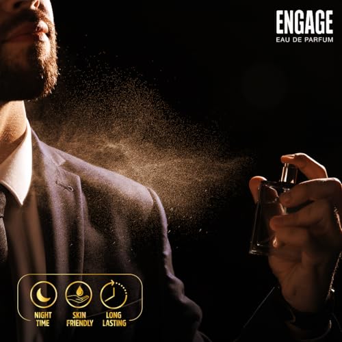 Image of Engage Amber Hues Eau De Parfum for Man 50ml | Long Lasting Perfume| Premium EDP| Perfume for Man|Amber, Warm, Woody | Skin Friendly | No Paraben | No Silicones| Dermatogically Tested| Gift for Men