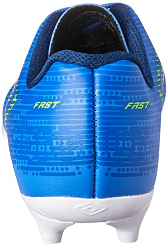Chuteira Umbro Fast Jr, Criança-Unissex, Nebulas Blue/Verde Limão/Azul, 29