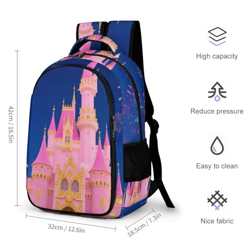 Backpack，Travel Backpack，Walt Disney World Castle, Orlando, Florida 180 Degree Opening Backpacks，Suitable for Use in Work, Travel, Business Trips, And Other Occasions.2