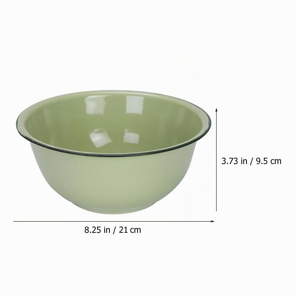 CALLARON Bol En Émail 8.27 Pouces Grand Bassin Multifonction Pour Soupe Mélange Fruits Décoration Cuisine Nettoyage Facile