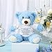 Lenwen a Bear Hug Gift Get Well Soon Sympathy for Women Plush Stuffed Animal Hug Thinking of You Condolences Memorial Loved Present(Blue,Bear)
