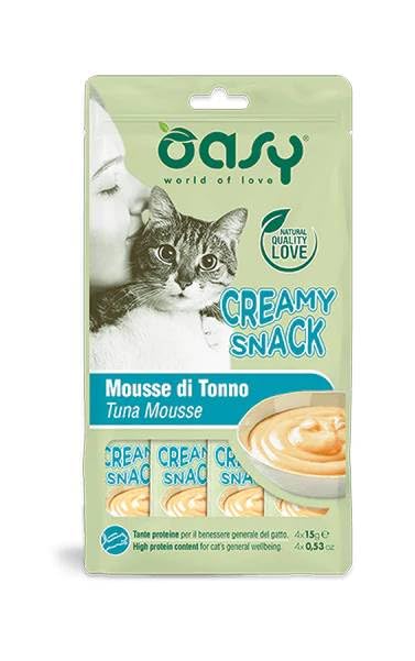 Oasy Snack Gatto - CREAMY SNACK TONNO - OFFERTA - 3 CONFEZIONI - 4X15gr