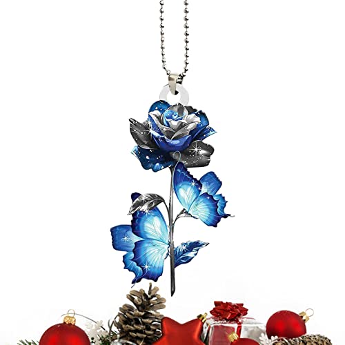 HINAA Colgante de luna de dragón azul, adornos colgantes de Navidad para interior de coche, decoraciones acrílicas de Navidad para árbol de Navidad, interior de coche, oficina en casa Cover