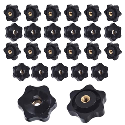 FYting 25 Piezas Tuerca con mango de estrella, Perillas de Estrella M8 Rosca Hembra de Estrella, tuerca de rosca hembra, perilla de sujeción para maquinaria,equipo Industrial Equipment-32mm