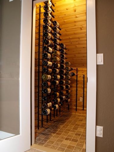 VintageView W Series Pro Wine Rack 4 - Metal Wall Mounted Wine Rack - Modern, Label Forward Wine Storage - Space Saving Wine Rack with 36 Bottle Storage Capacity (Matte Black) - Thumbnail 4