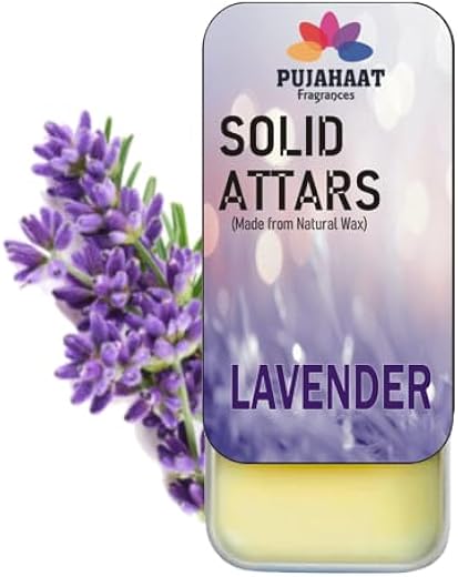 Pujahaat Solid Attar | Perfume for Men & Women | Made of Natural Beeswax with Jojoba Oil & Shea Butter | Alcohol-Free, Han...