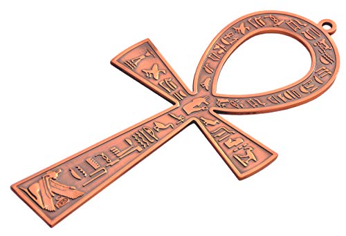 NileCart 8.5" Large metal Egyptian ANKH cross - ANKH Wall Art made in Egypt (Antique Copper) - image 2