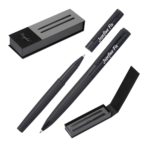 Kit d'écriture de luxe Ferraghini avec gravure personnalisée stylos bille et roller