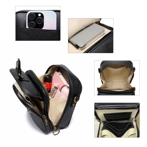 ChuLian Vintage Crossbody Bag For Women Men Small Messenger Bag Crossbody Handbags Large Shoulder Bags With 10 Card Slots4