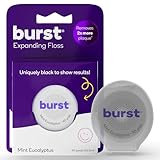 BURST Expanding Dental Floss (Mint Eucalyptus/40 Yards) | Stain Absorbing & Woven Tooth Floss with Xylitol Coating to Fight Cavities | Vegan | Paraben Free Expanding Floss