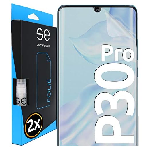 2 x 3D Skärmskydd för Huawei P30 Pro [smart engineered] - Skyddsfilm, anti reflektion, matt , skyddsfall vänliga, fodralvänligt