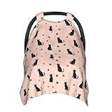 Tissu léger et respirant : fabriqué à partir de polyester de qualité supérieure avec une surface en flanelle douce, cet auvent de siège de voiture est léger et respirant. Le matériau double couche permet la circulation de l'air, gardant votre bébé au frais et confortable. Parfait pour une utilisation comme couverture d'allaitement ou couverture d'allaitement avec empreintes de pattes de chat noires, garde votre bébé confortable sans surchauffe