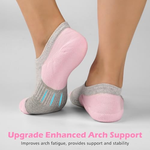 No Show Socks - Athletic Running Thick Cushioned Socks (5 Pairs)4