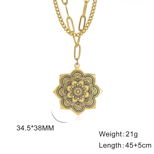 Collier Pendentif Chaîne Hommes Femmes Bijoux Double Couche Multi-Usage - 4