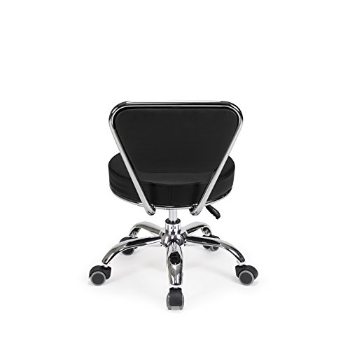 Mayakoba Dayton Pedicure Stool (Black) Pneumatic, Adjustable Height, Perfect For Nail Salon, Pedicure Spa #TOP4